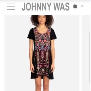 EUC Johnny Was Scoop neck dress, generous 2X